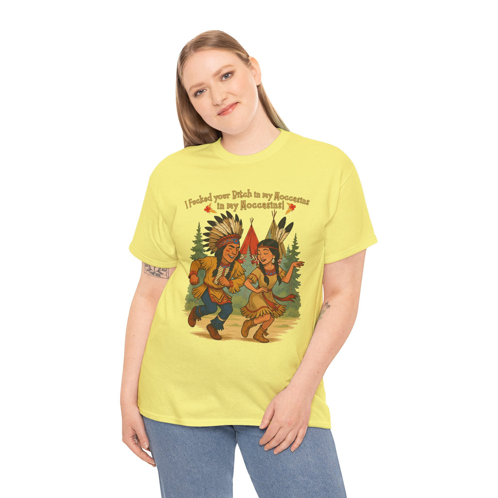 Vintage Native American Couple Dancing T-Shirt | Retro Campfire Illustration, Raunchy comedy IYKYK