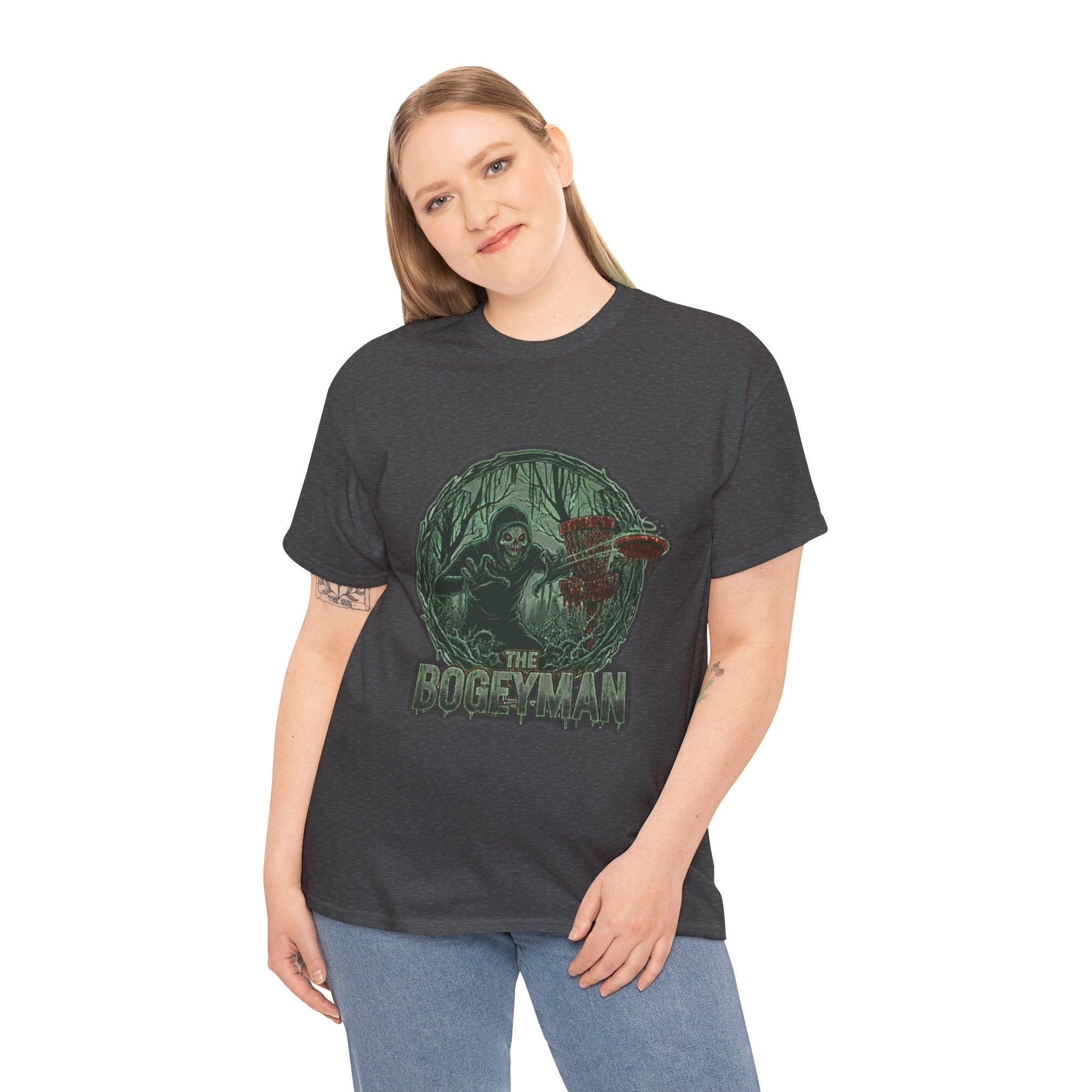 Mystical Bogeyman Disc Golf Tee | Unique Graphic T-Shirt, Halloween Costume, Horror Fans Gift, Unisex Fashion, Spooky Vibe, Casual Wear