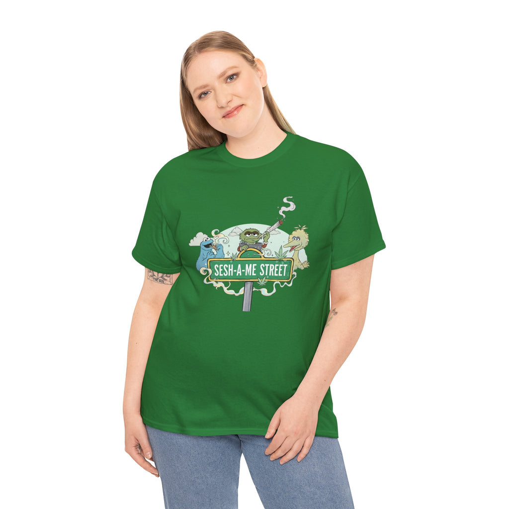 Sesh-a-me Street Stoner Tee, 420 Parody Shirt
