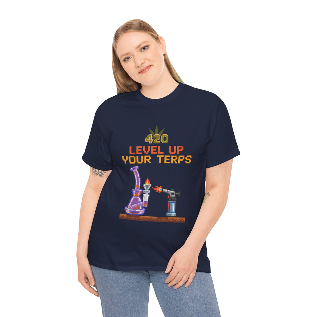 420 Level Up Your Terps Dab Rig Tee | 8-Bit Stoner Gamer Nostalgia