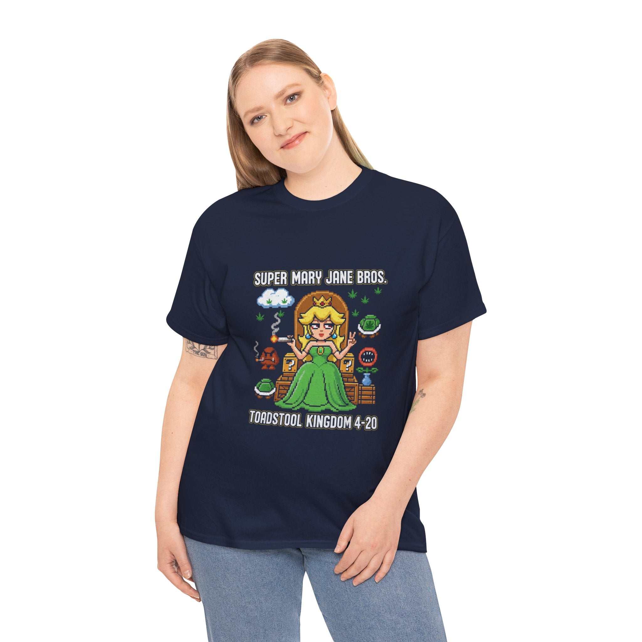 Super Mary Jane Bros Princess Mushroom Tee | Toadstool Kingdom 4-20 Nostalgic Gamer Shirt