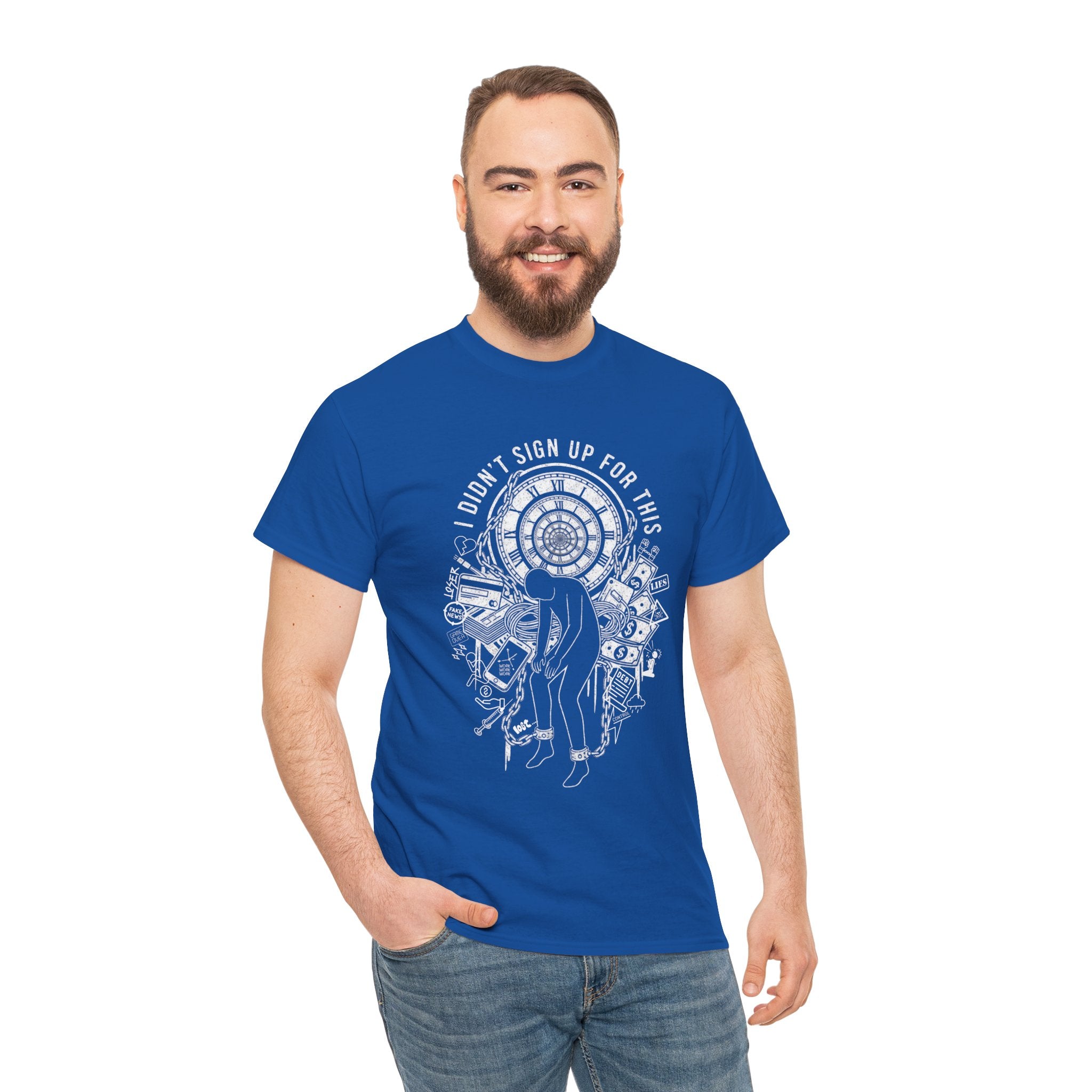 I Didnt Sign Up For This T Shirt Surreal Burnout Drowning Figure Existential Graphic Tee