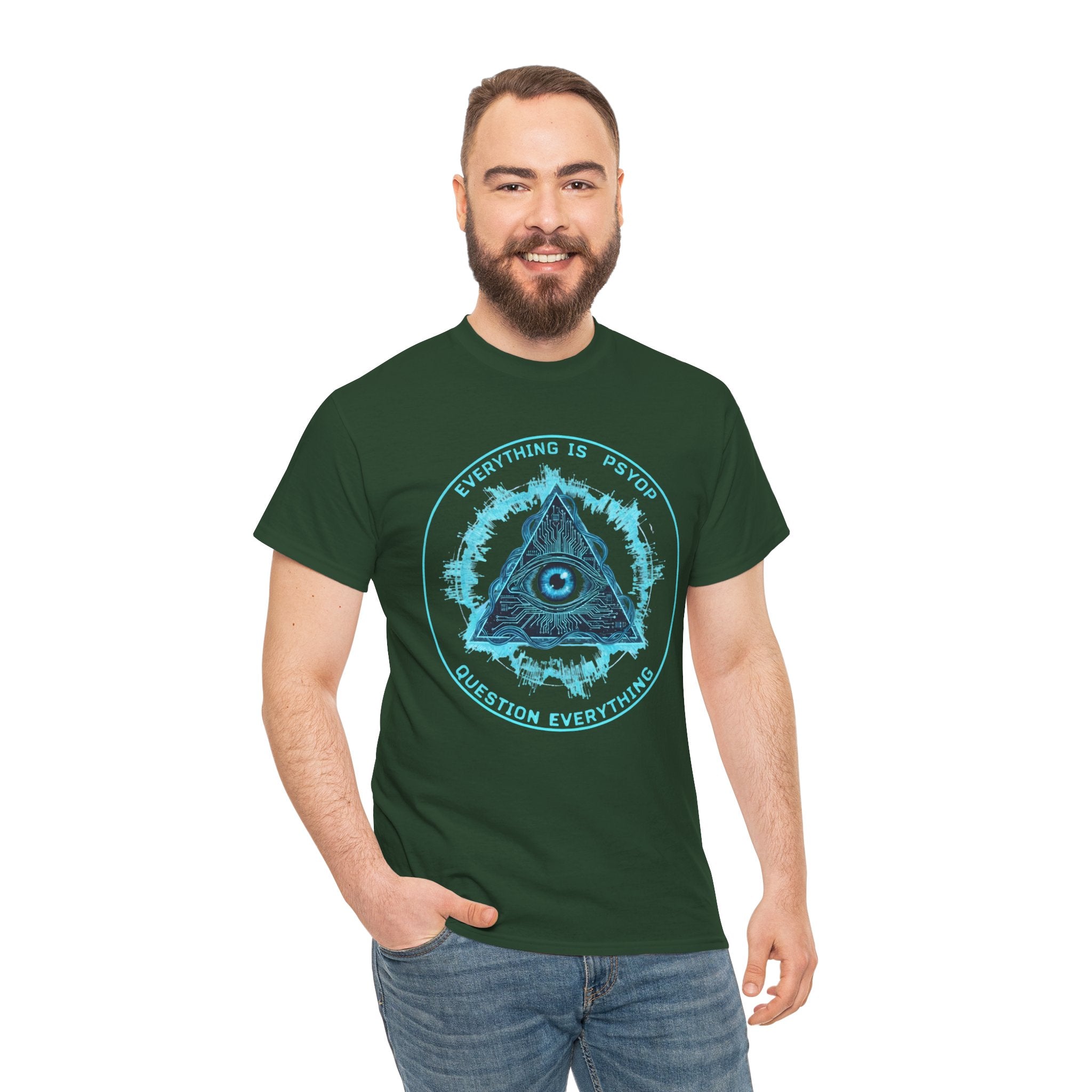 Everything Is A PsyOp T Shirt Conspiracy All Seeing Eye Pyramid Question Everything Tee