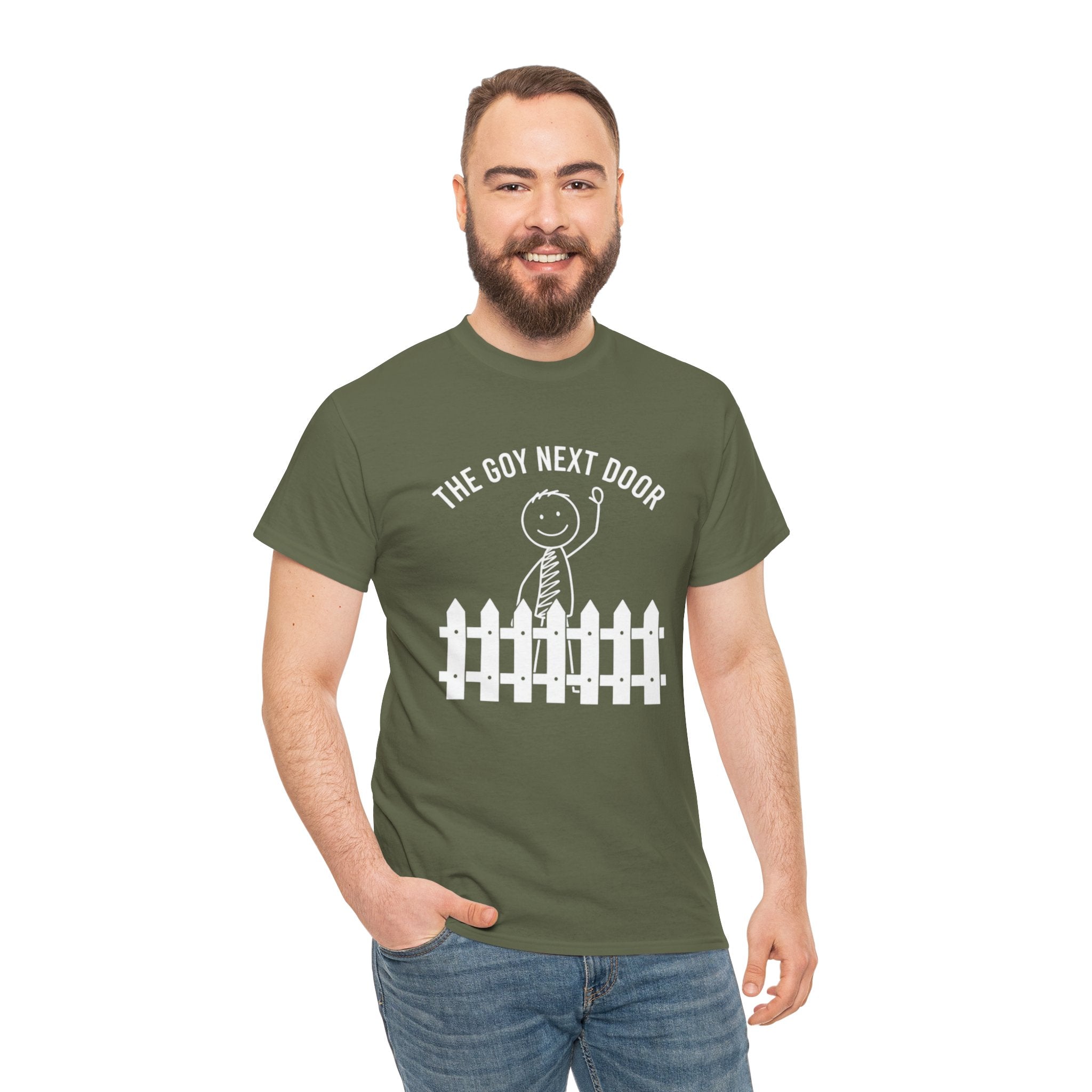 The Goy Next Door Funny Fence Graphic Tee