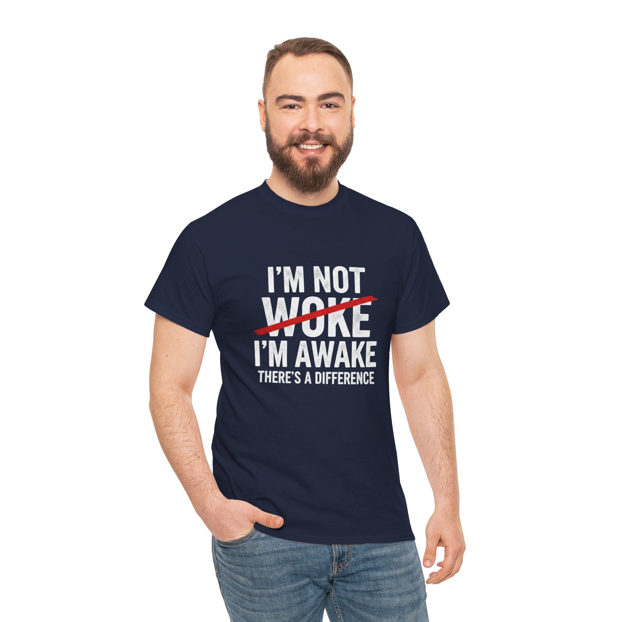 I'm not Woke, I'm Awake T Shirt, Question the narrative graphic Tee, Free Thinker Statement Shirt