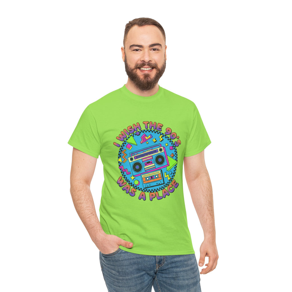 I Wish The 90s Was a Place Retro Boombox T-Shirt
