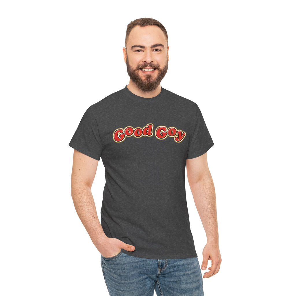 Good Goy Retro Bubble Letter T-Shirt | Nostalgic Parody Design