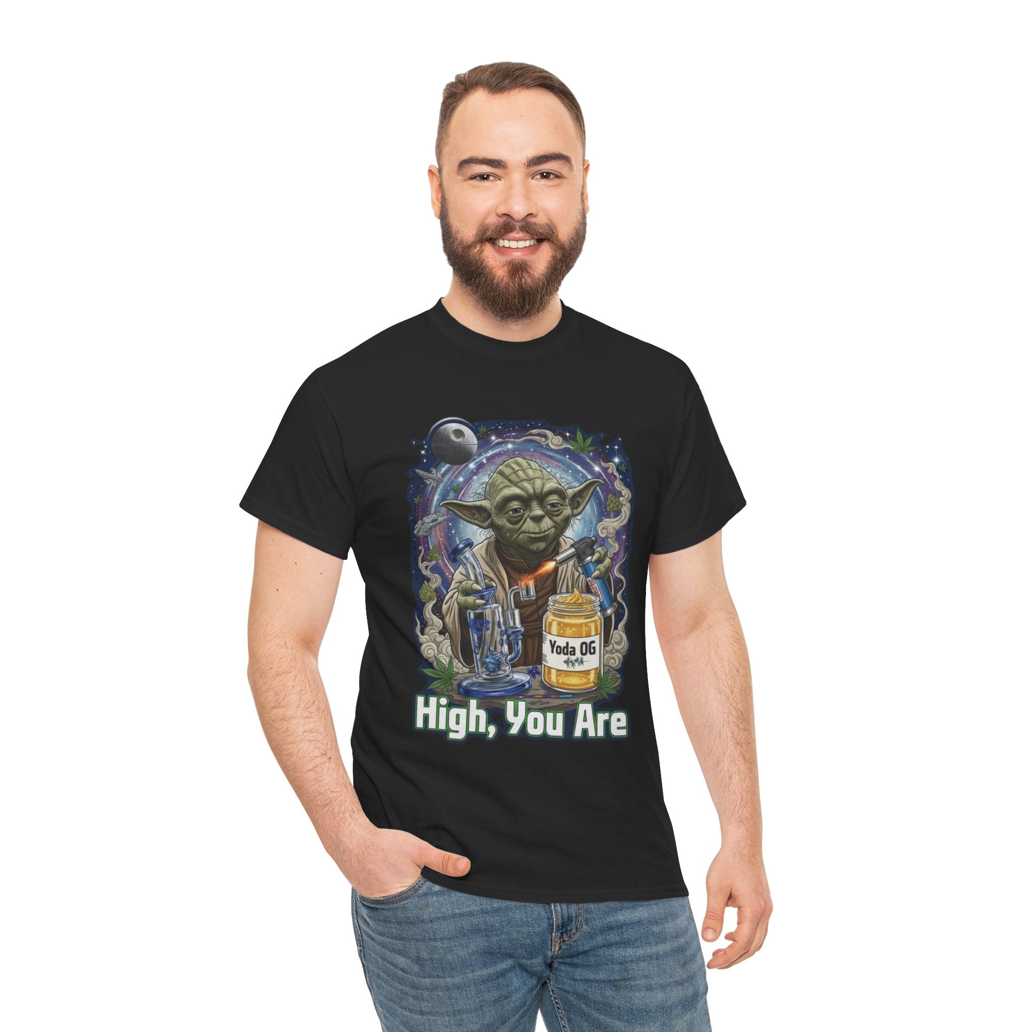 High You Are Space Wizard Tee | 420 Stoner Parody, Retro Nostalgic Graphic