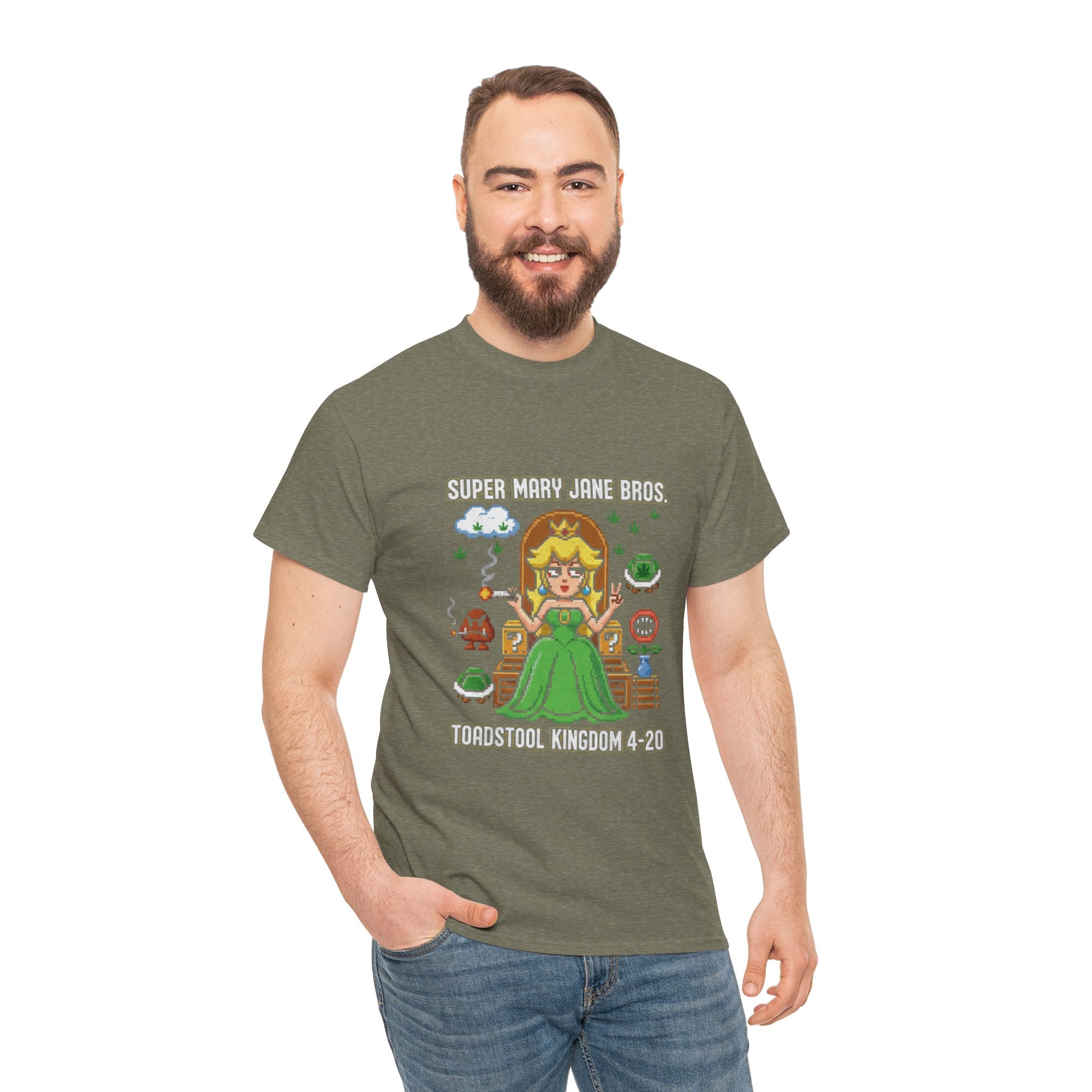 Super Mary Jane Bros Princess Mushroom Tee | Toadstool Kingdom 4-20 Nostalgic Gamer Shirt