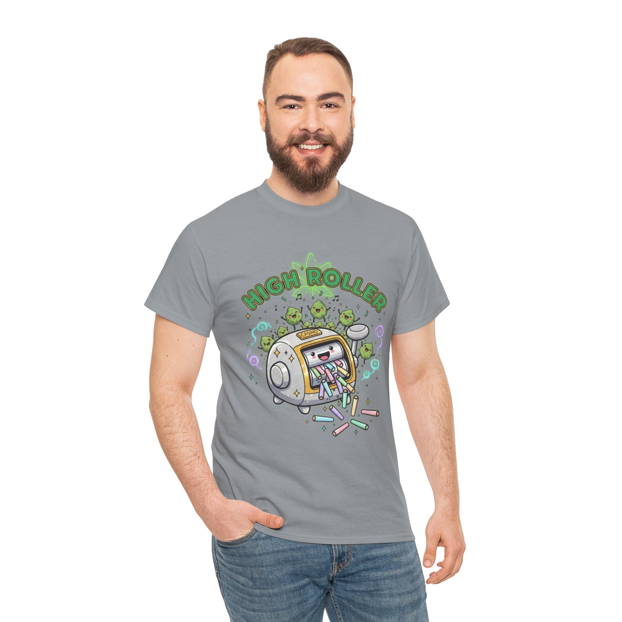 High Roller Stoner Casino Tee | Funny Gambling Humor Shirt