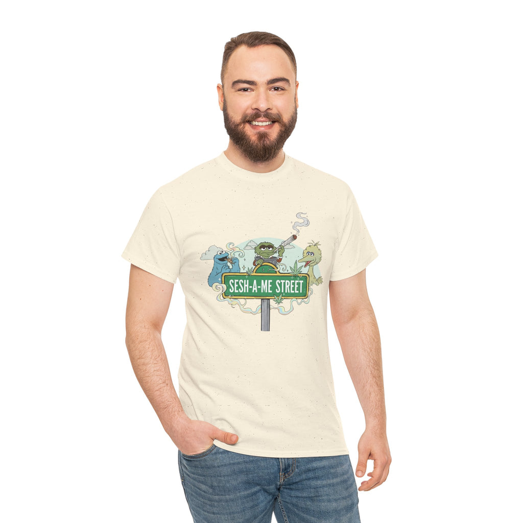 Sesh-a-me Street Stoner Tee, 420 Parody Shirt