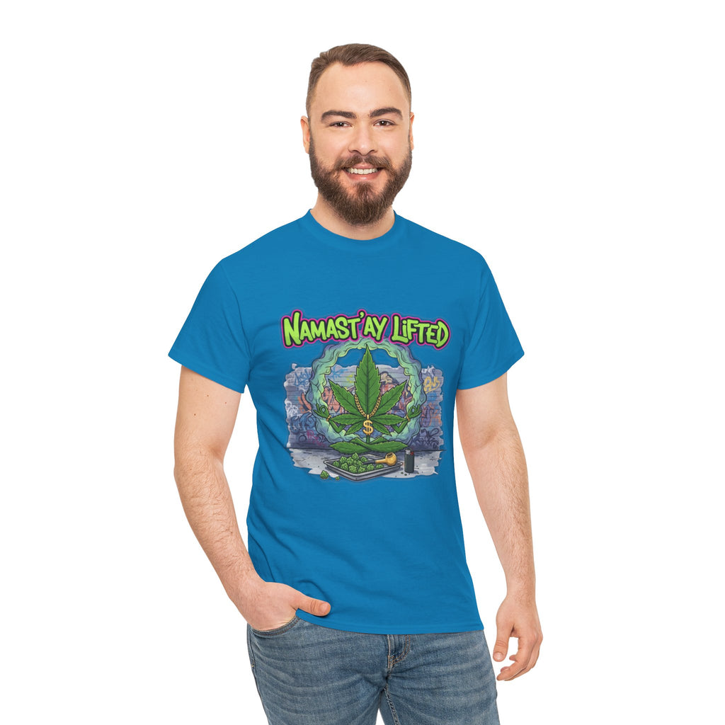 Namast'ay Lifted Stoner Meditation Unisex Tee, Chill Yoga T-Shirt, Relaxation Meditation Top, Men Women Gift Clothing, Spiritual Zen