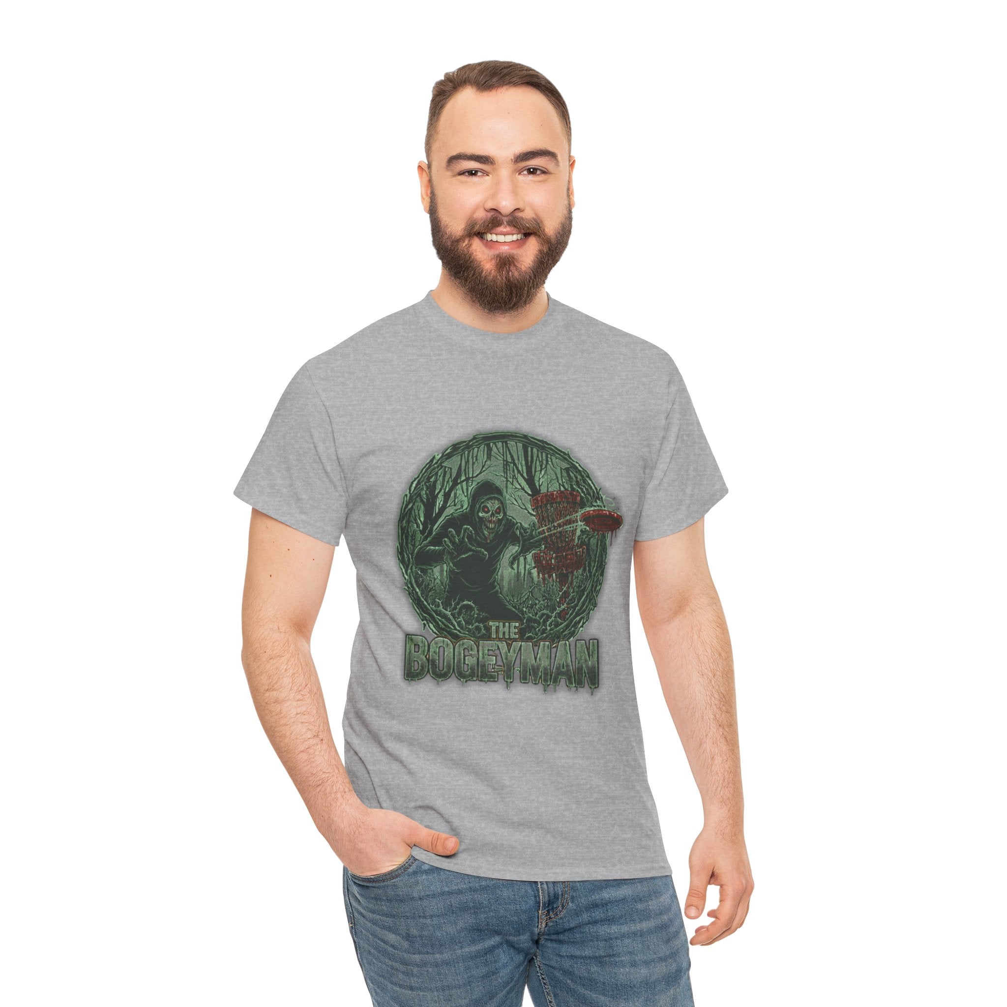 Mystical Bogeyman Disc Golf Tee | Unique Graphic T-Shirt, Halloween Costume, Horror Fans Gift, Unisex Fashion, Spooky Vibe, Casual Wear