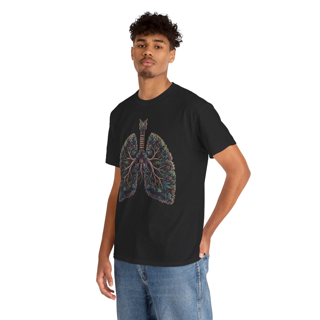 420 Lungs Illustration Tee | Botanical Respiratory Anatomy Shirt