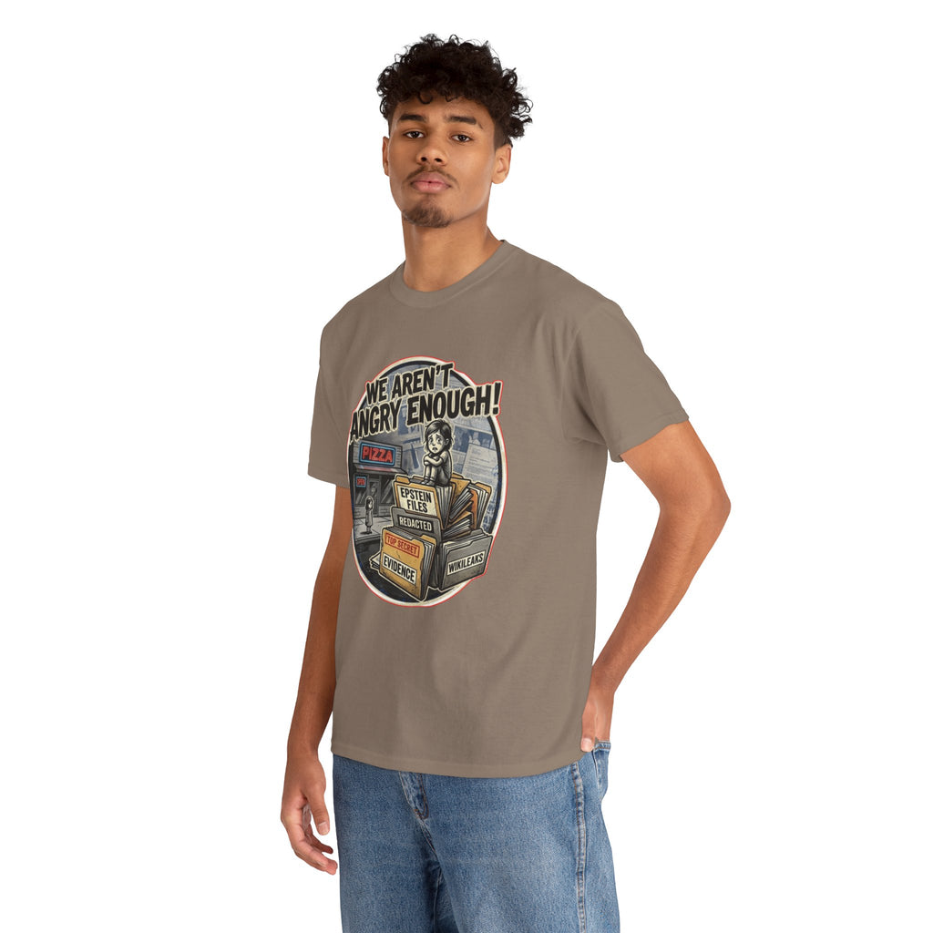 Protest Pizza Box Conspiracy Save the Children T-Shirt | Vintage Riot Art