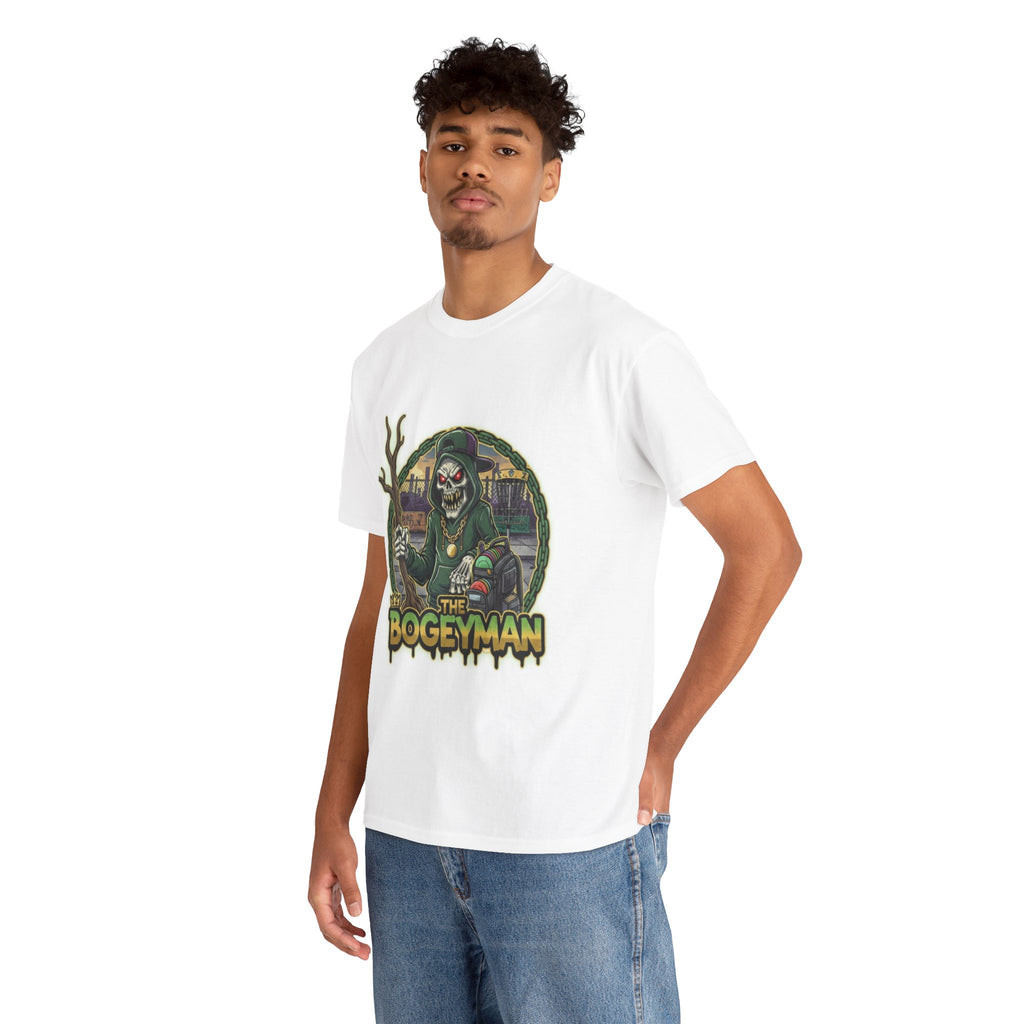 Bogeyman Disc Golf Tee. Unisex Heavy Cotton Tee, Horror T-Shirt, Halloween Costume, Spooky Gift, Graphic Tee for Ghost Lovers, Frolph