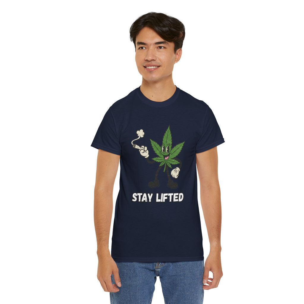 Stay Lifted Herb Leaf Tee | Funny 420 Graphic Shirt