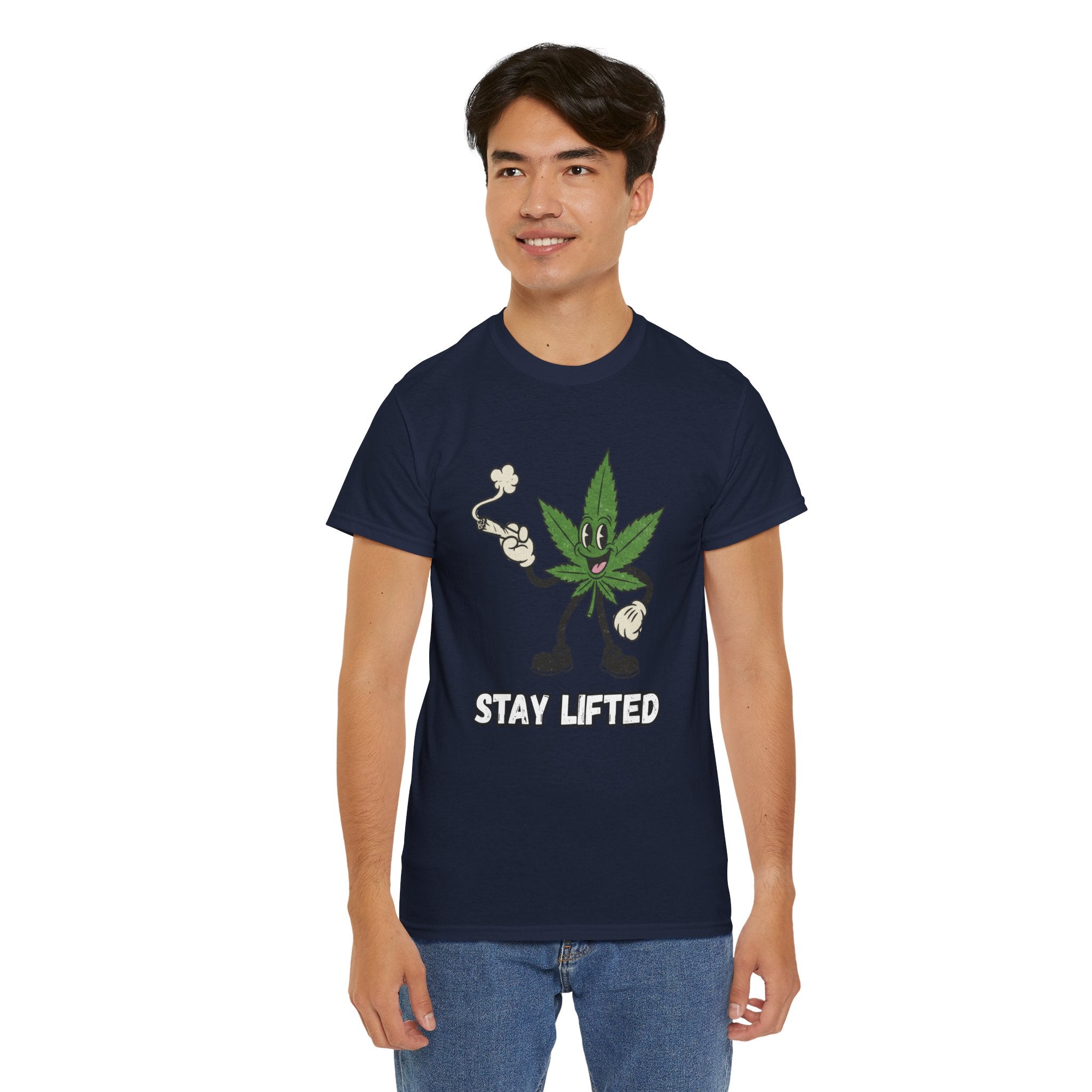 Stay Lifted Herb Leaf Tee | Funny 420 Graphic Shirt