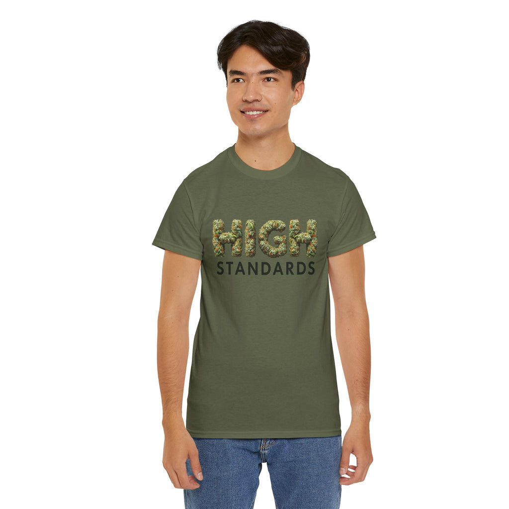 High Standards Weed Bud Graphic T-Shirt- Stoner Life Tee