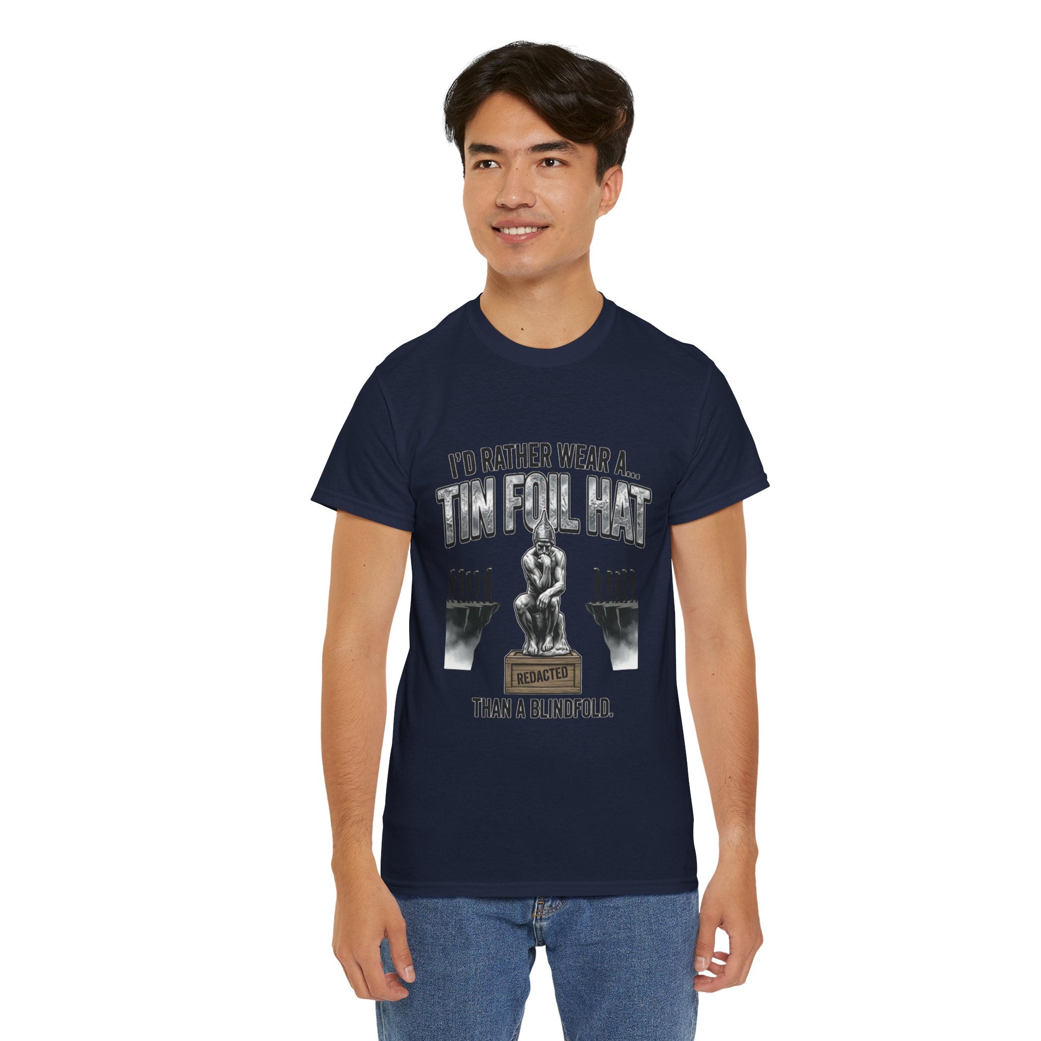 I'd Rather Wear a Tin Foil Hat T-Shirt — Conspiracy Humor Graphic Tee