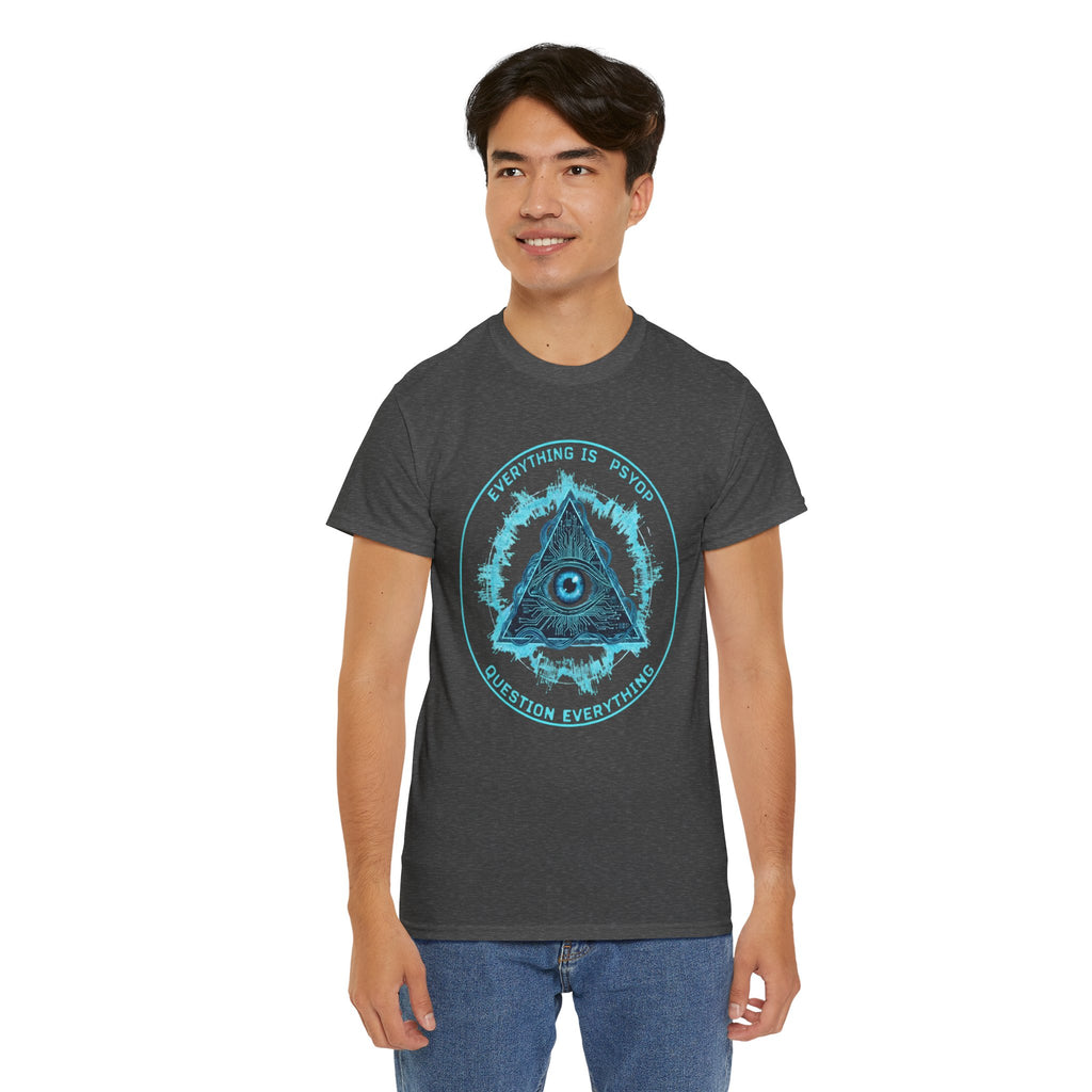 Everything Is A PsyOp T Shirt Conspiracy All Seeing Eye Pyramid Question Everything Tee