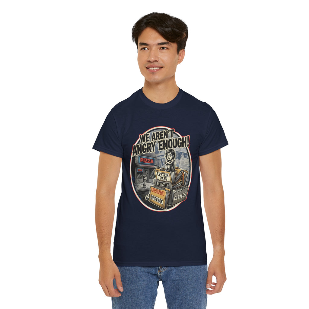 Protest Pizza Box Conspiracy Save the Children T-Shirt | Vintage Riot Art
