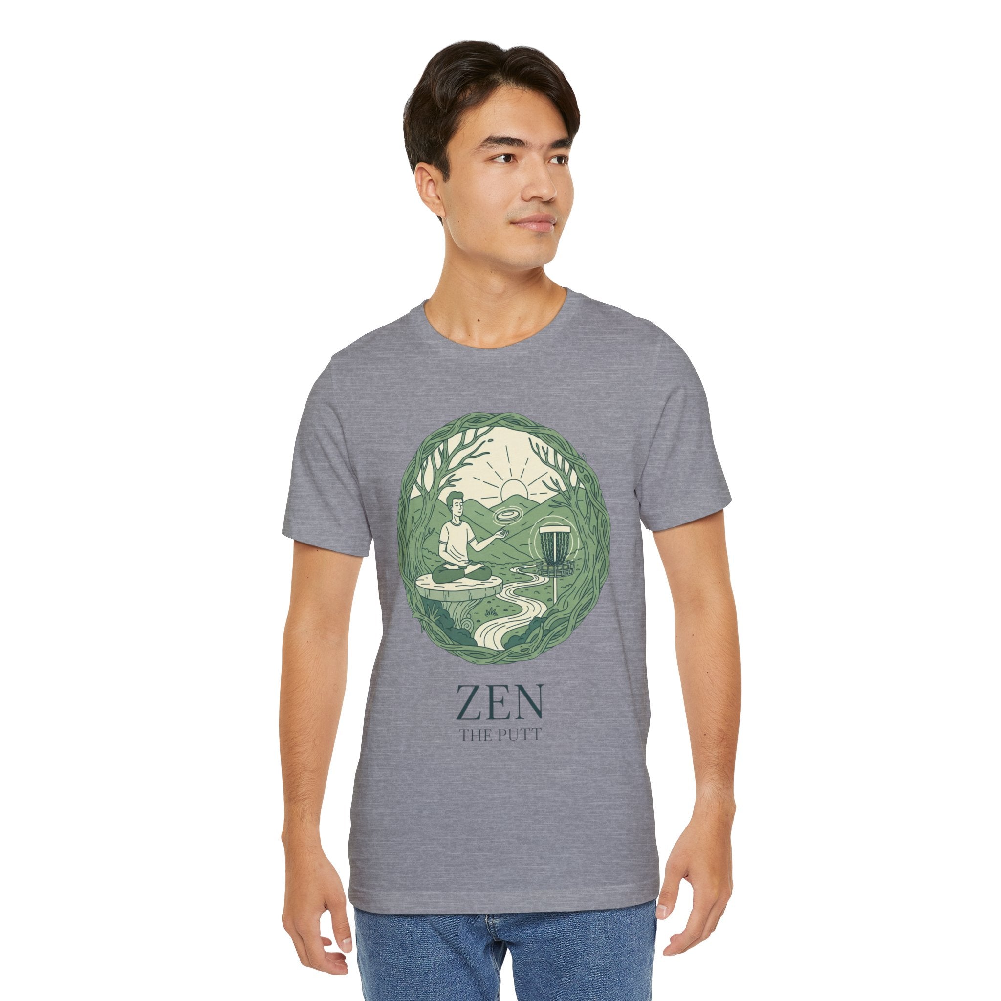 Zen Disc Golf Unisex Tee, Relaxed Fit T-Shirt for Nature Lovers, Gift for Mindfulness Practitioners, Bohemian Vibes, Stoner vibes