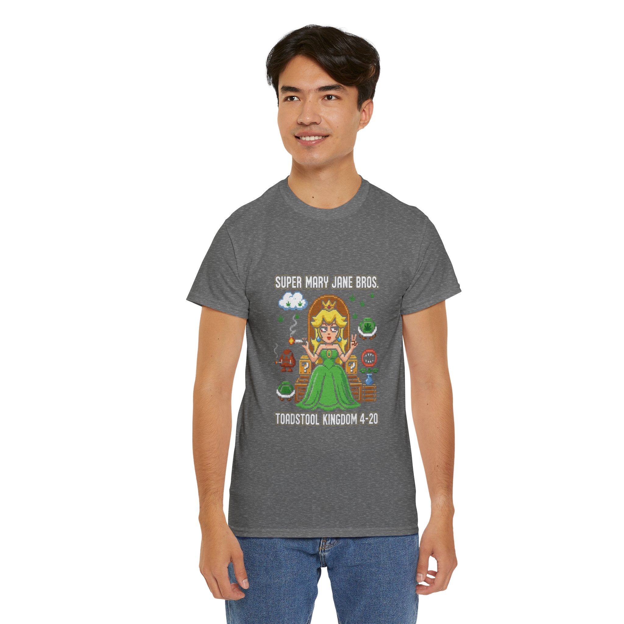 Super Mary Jane Bros Princess Mushroom Tee | Toadstool Kingdom 4-20 Nostalgic Gamer Shirt